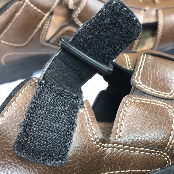 St. John’s Bay Coast Brown Fisherman Velcro Sandals Men’s 12M ☀️Brand NEW☀️ - Picture 10 of 13